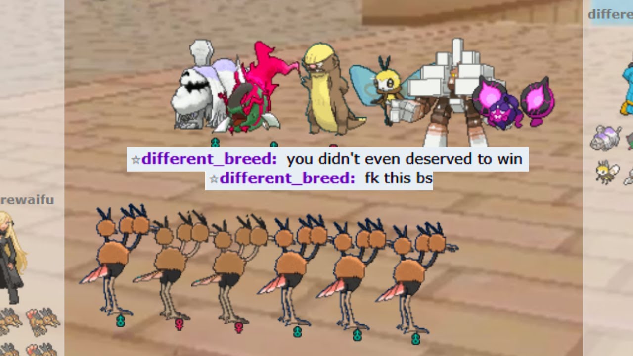 WHEN YOU TROLL AND HAX BRUTALLY WITH FULL DORDRIO TEAM ON POKEMON SHOWDOWN!!