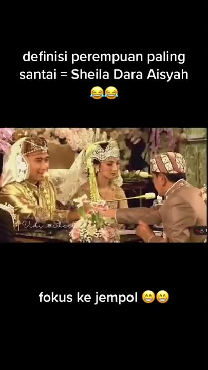 Bikin ngakak kelakuan Sheila Dara Aisha pas ijab kabul malah kasih jempol