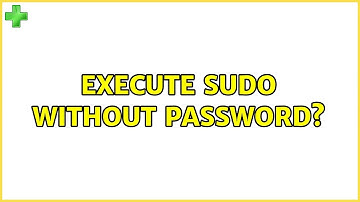 Ubuntu: Execute sudo without Password?