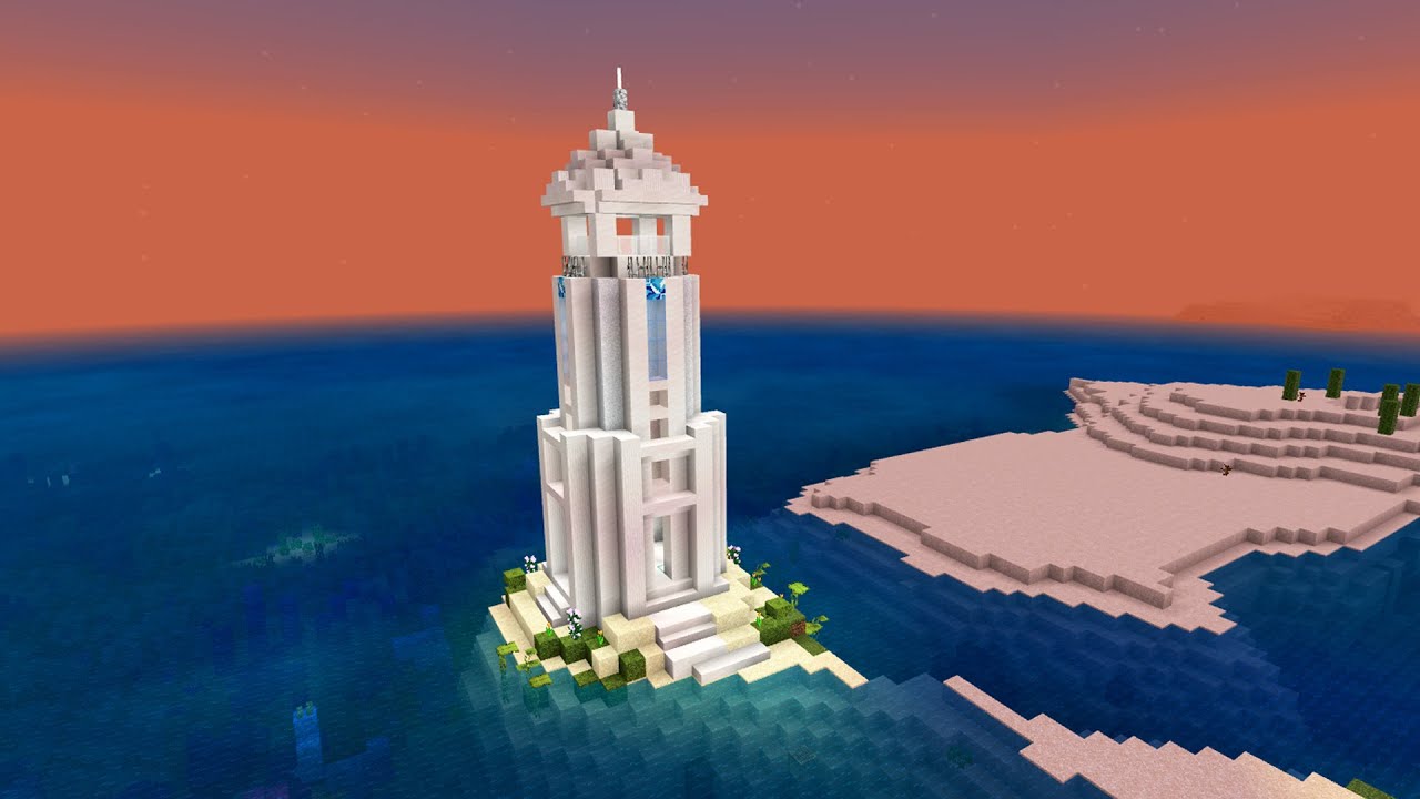 マイクラ 白い街 灯台建築してみた マインクラフト サバイバル148 Youtube