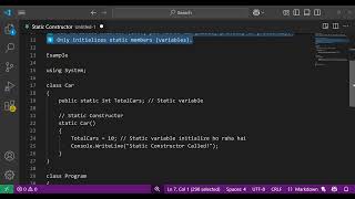 Static Constructor .