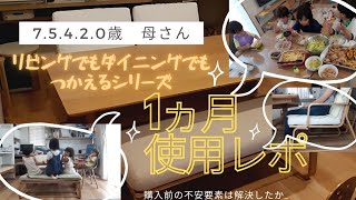 【7.6.4.2.0歳　母さん】無印良品/リビングでもダイニングでもつかえるシリーズ/1ヵ月使用レポ