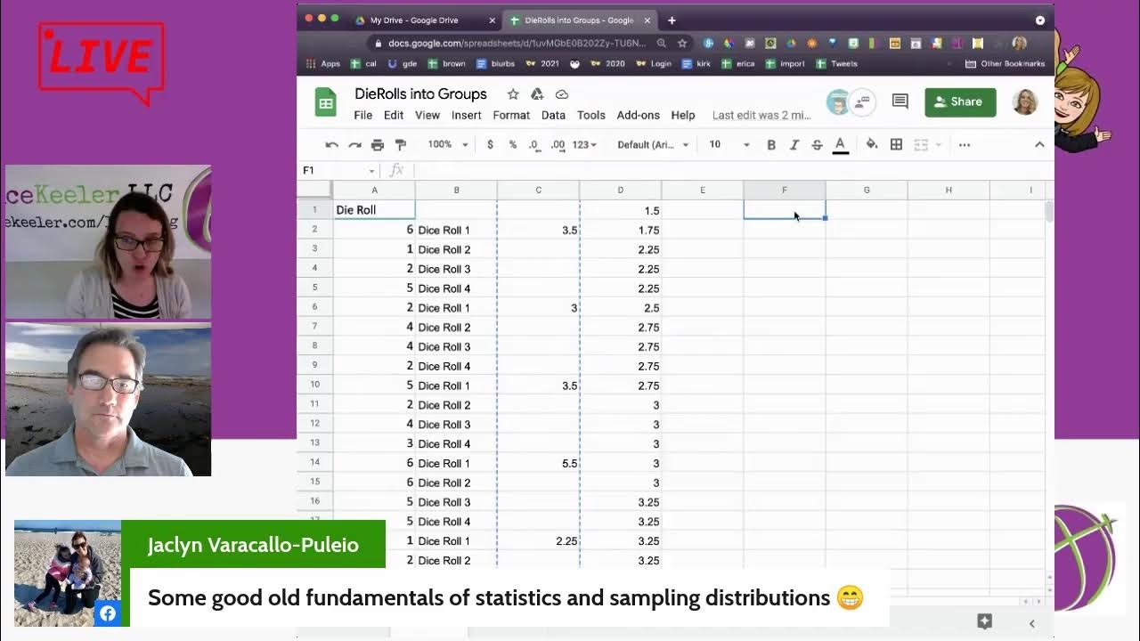 Dice Rolls and Normal Distributions in Google Sheets YouTube