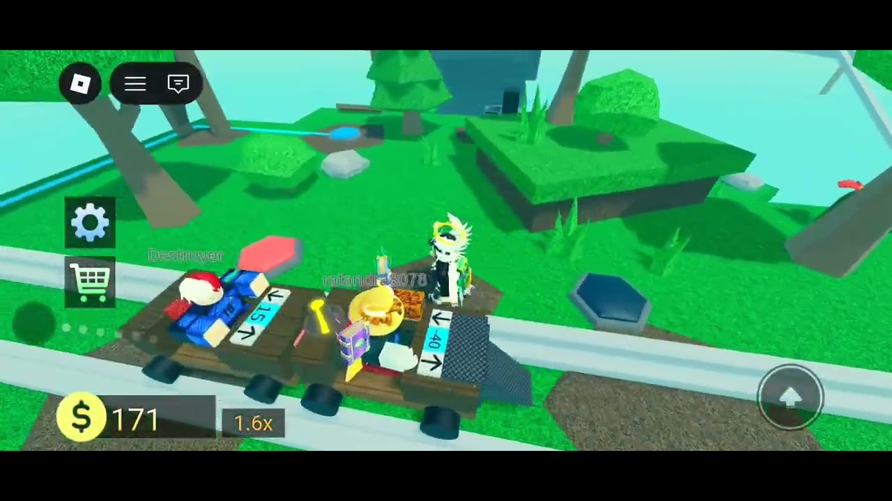 Playing cart ride mayhem in roblox!!! 