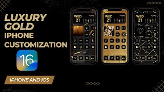 Customize your iPhone : LUXURY GOLD | Aesthetic iPhone theme ASMR | iPhone and iOS screenshot 2