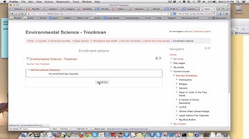 April 2013 Enrolling in Moodle 2 as Student