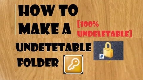 How To Create UNDELETABLE Folder & Files In  Sinhala Windows PC(NO CMD) can opean but can