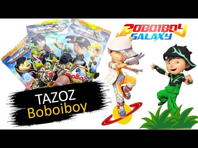 UNBOXING MEDALLION/TAZOZ BOBOIBOY - BOBOIBOY GALAXY - ANAK ESDE class=