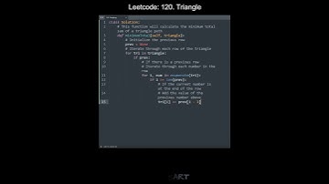 Leetcode 120. Triangle in Python | Python Leetcode | Python Coding Tutorial | Python Coding ASMR