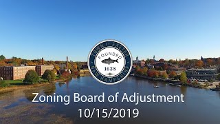 Zoning Board of Adjustment - 10/15/2019