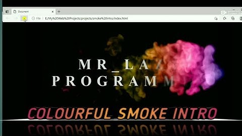 Colourful Smoke Intro | how to create colourful smoke effect for intro using html and css only