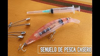 #Señuelo de pesca hecho con jeringa hipodérmica / decoy with hypodermic #syringe