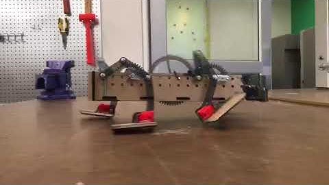 Four bar linkage robot demo
