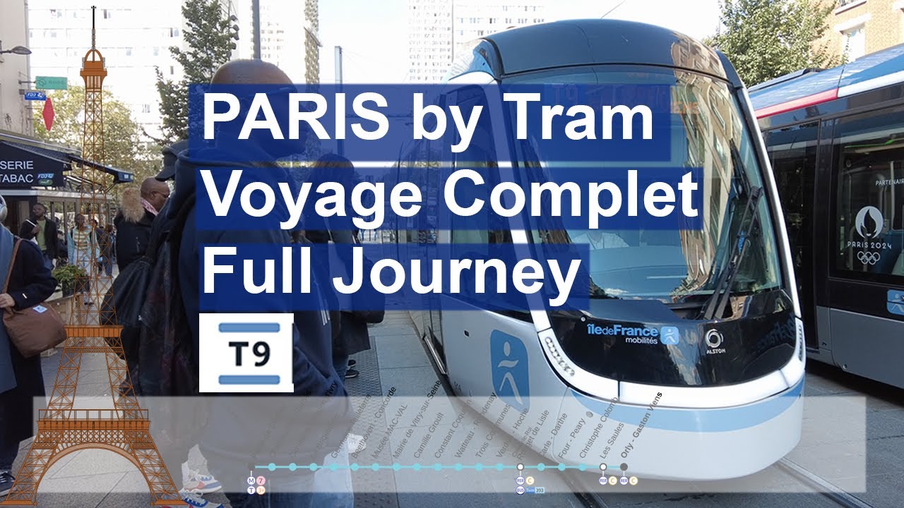 Paris Metro Tram Voyage Complet Full Journey T9