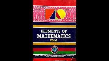 +2 ELEMENTS OF MATHEMATICS PART-I BOOK(CHSE MATHEMATICS BOOK) #chsemathbook