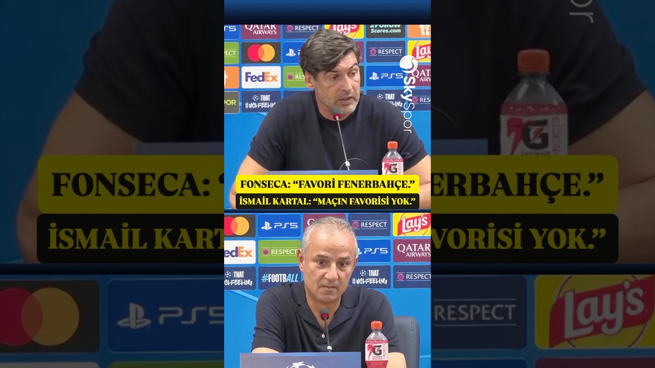 İsmail Kartal, Lyon Teknik Direktörü Paulo Fonseca’nın “Favori Fenerbahçe” yorumuna katılmadı.