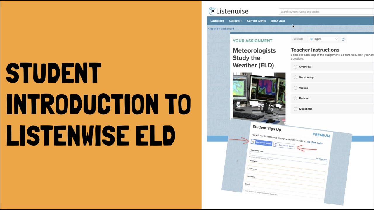 Student Introduction to Listenwise ELD