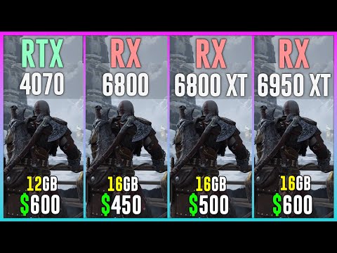 RTX 4070 vs RX 6800 vs RX 6800 XT vs RX 6950 XT - Test in 12 Games
