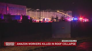Search underway after Amazon warehouse collapses in Edwardsville; 2 dead, multiple trapped inside