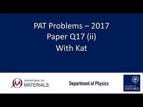 PAT Problems - 2017 Q17 (ii) with Kat