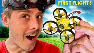 My FIRST Tiny Drone Flight! (It's FAST!)