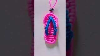 Macrame slipper keychain# Macrame craft#macrame#slipper tutorial#short#shorts