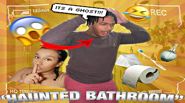 HILARIOUS Haunted Bathroom PRANK On My Boyfriend!!