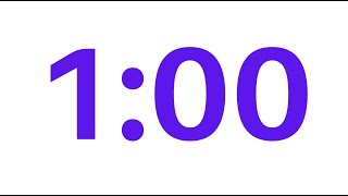 Celebrity 1 Minute - 60 Second Simple Countdown Timer - Purple/Violet Numbers Net Worth