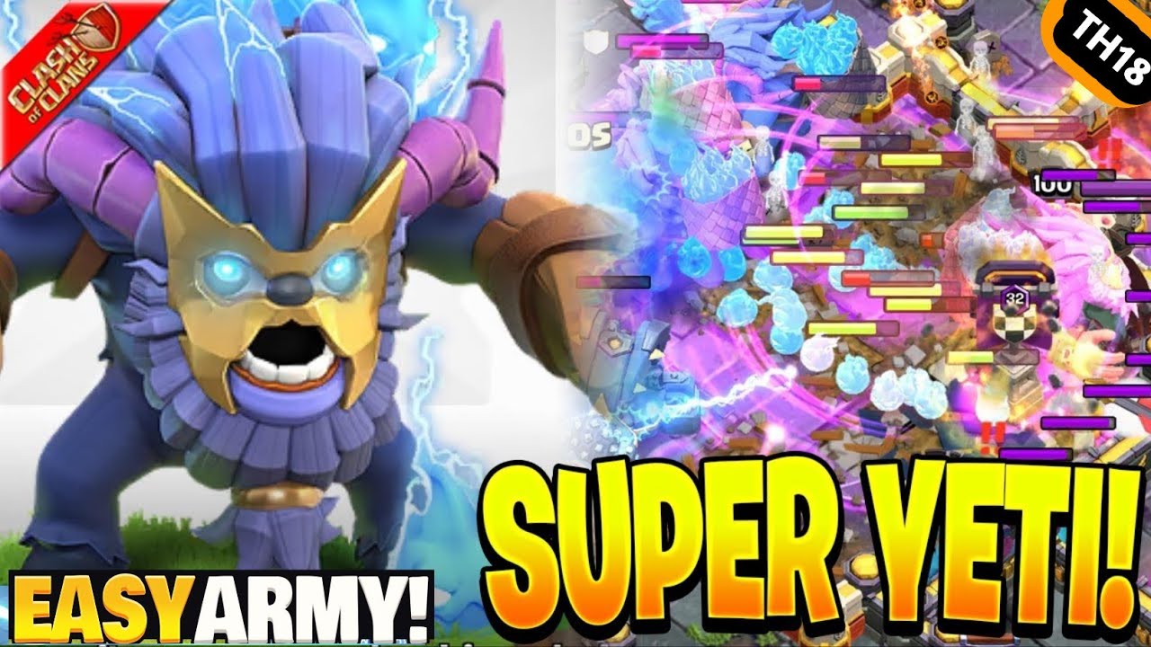 TH18🔥SUPER YETI से निकले छोटे दैत्य FULL BASE तबाह🔥  RC Walk +Recall+Funneling + 8 Super Yeti Rush 🔥