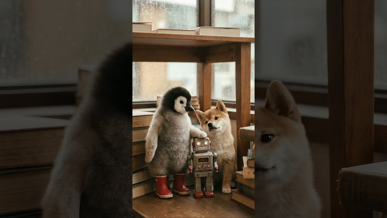 Proof That Friendship Has No Species: Penguin Chick & Tiny Robot Companion