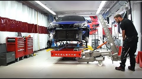 COLLISION REPAIR WITH FRAME MACHINE, UNIVERSAL JIG, AND ELECTRONIC MEASURING SYSTEM ONLY BY CELETTE