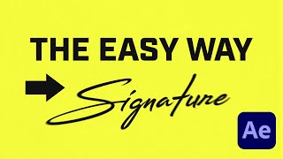 The Easy Way to Animate A Signature In Adobe After Effects | Full Tutorial