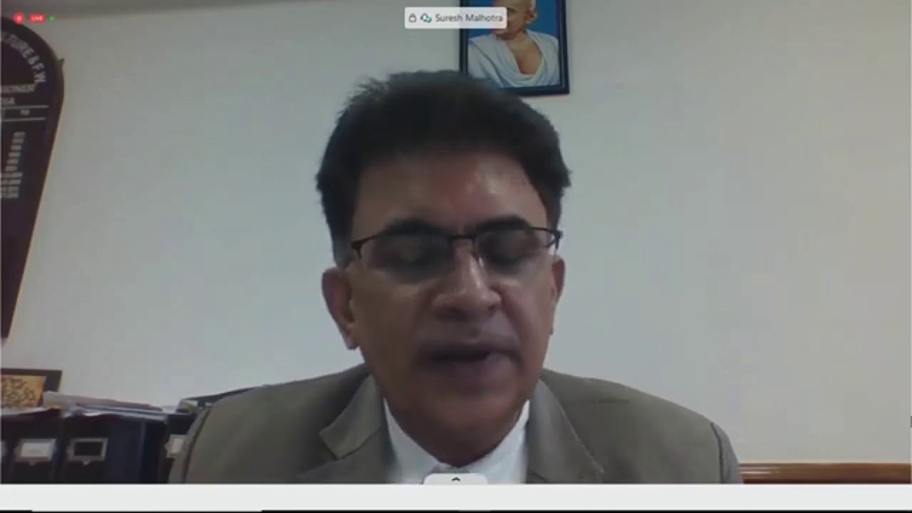 Dr S K Malhotra, Commissioner Ministry of Agriculture