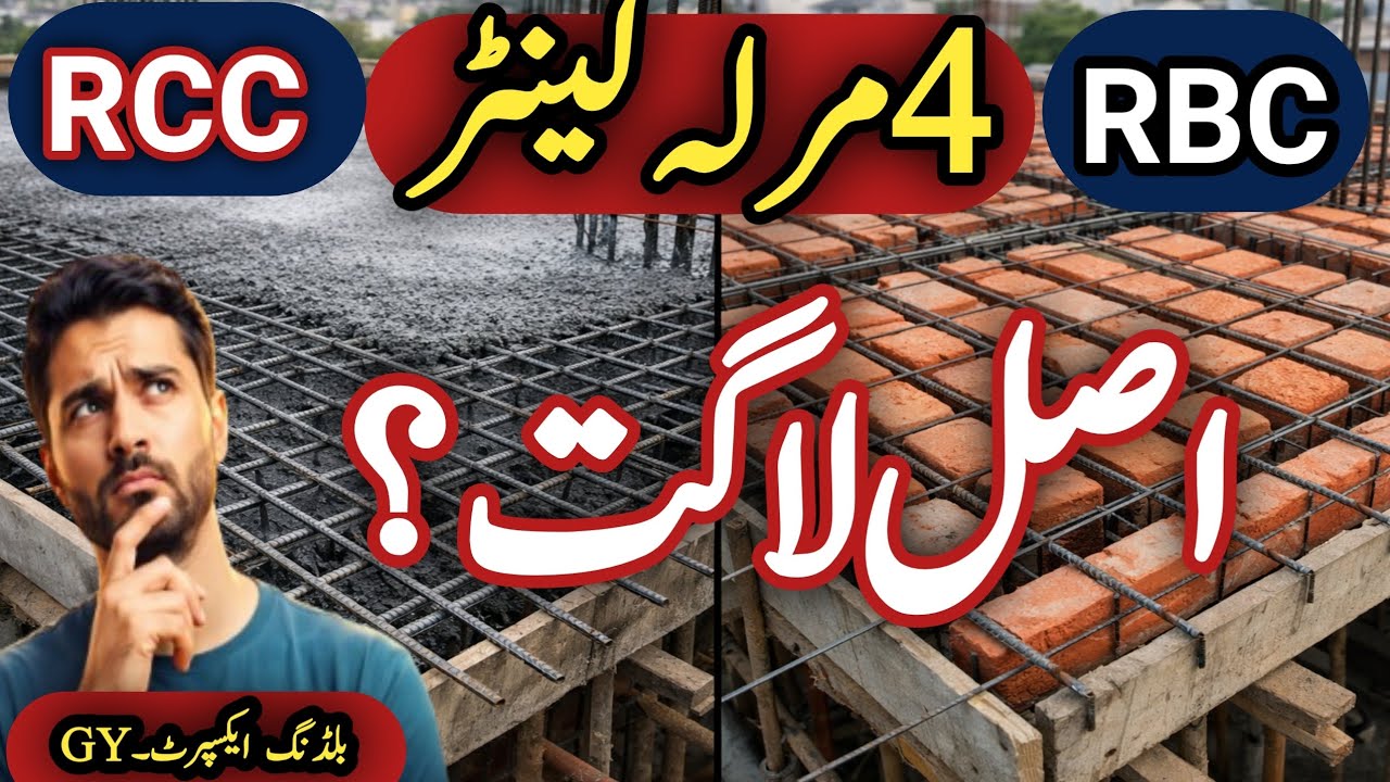 “4 Marla House Lintel Cost – RCC vs RBC Lintel Price”