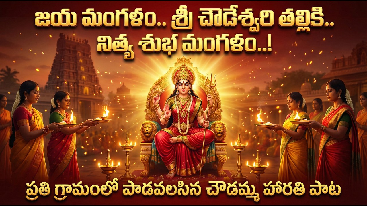 JAYA MANGALAM.. SRI  CHOWDESWARI TALLIKI NITYA SUBHA MANGALAM..!/ HAARATHI PAATA./ SUBBU ADDA TV