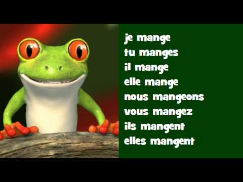 Canto conjugación francés ♫♫ # Verbo = manger - YouTube