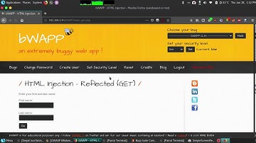 bWAPP HTML Injection Reflected (GET) and (POST) Low Level
