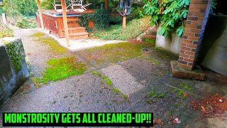 NASTY Concrete Gets PRESSURE WASHED! Satisfying Transformation!