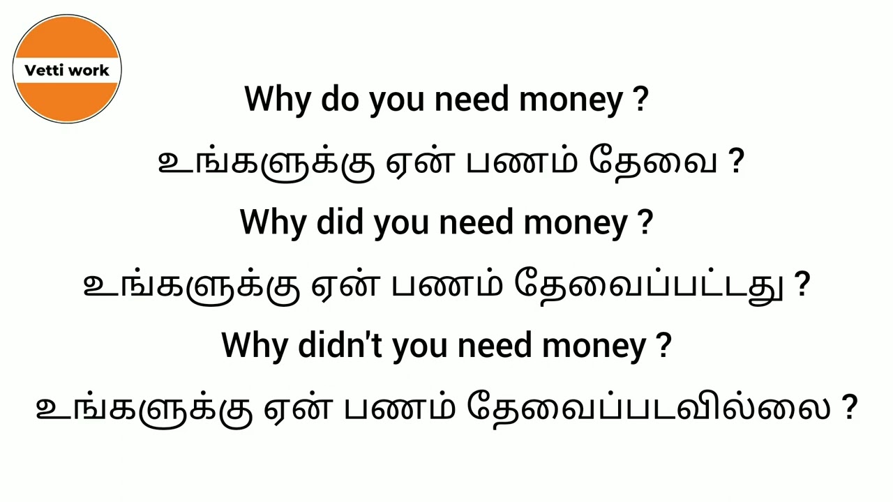 Daily use interrogative sentences  