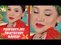 GRWM | PERFEKCYJNY KLASYCZNY makijaż na ŚWIETA 🎄😍| Mój sposób na Czerwone USTA | Ulubione kosmetyki