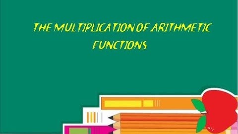 The Multiplication Of Arithmetic Functions