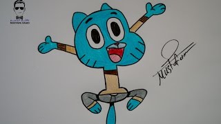 كيفية تعلم  رسم غامبول للأطفال