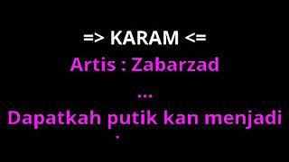 Karam - Zabarjad Karaoke Minus One Original Audio