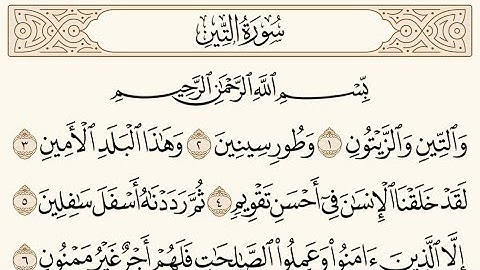 سوره التين الشيخ محمد ايوب