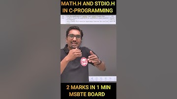 MATH.H AND STDIO.H IN C | AKSHAY SIR | PIC DIPLOMA SEM-2