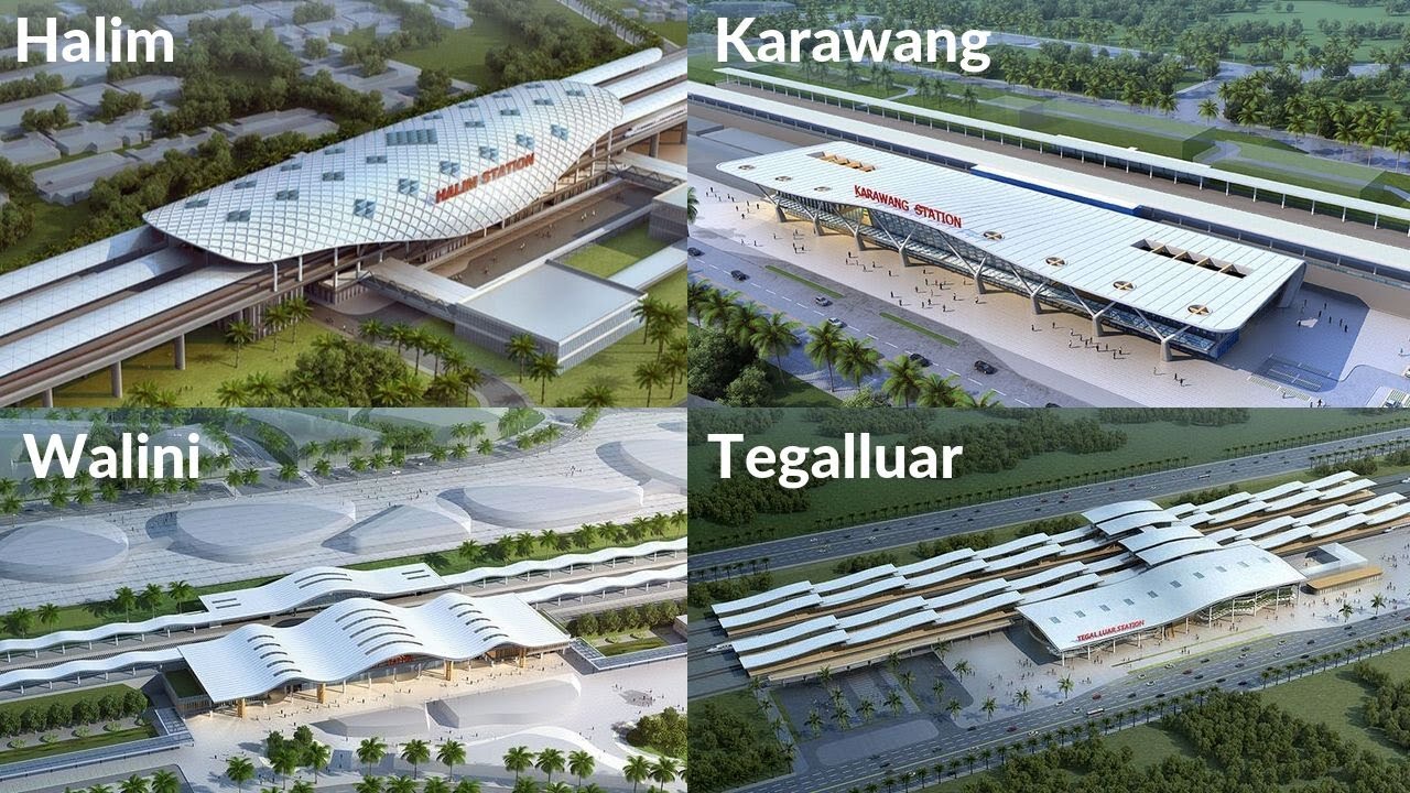 Desain Stasiun Kereta Cepat Jakarta  Bandung  Halim 
