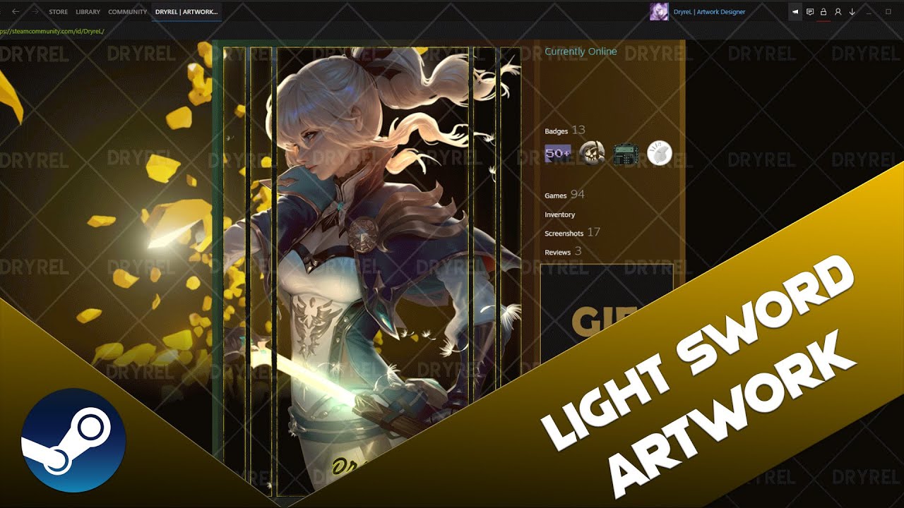 picture Ahri Steam Artwork light sword animated steam artwork
