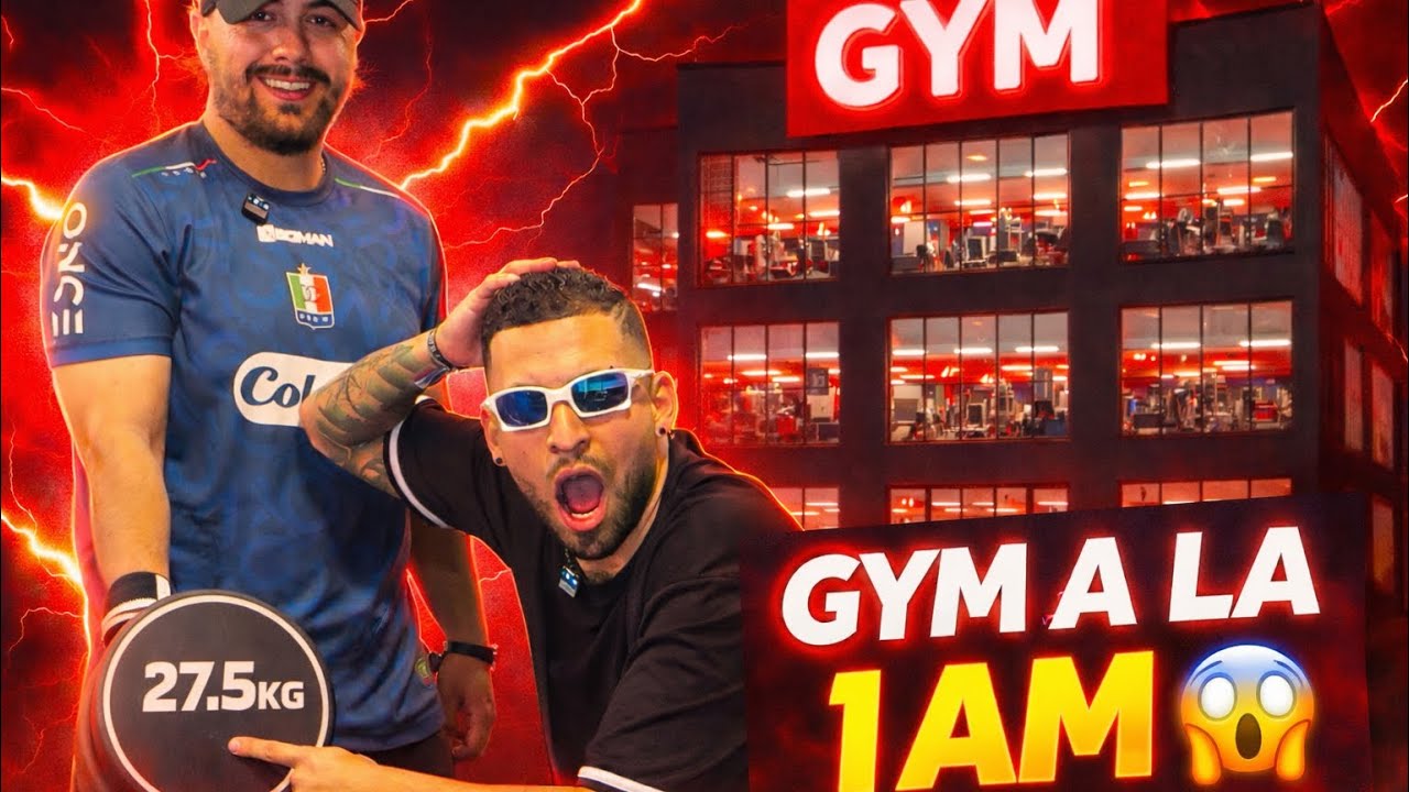 MI PRIMER DÍA EN EL GYM🏋🏼 /  1AM ⏰ / NOVATO