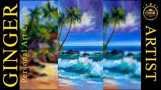 Can One Painting Become Three Hawaii Beach Triptych Part 3 Turquoise Tides with Ginger Cook