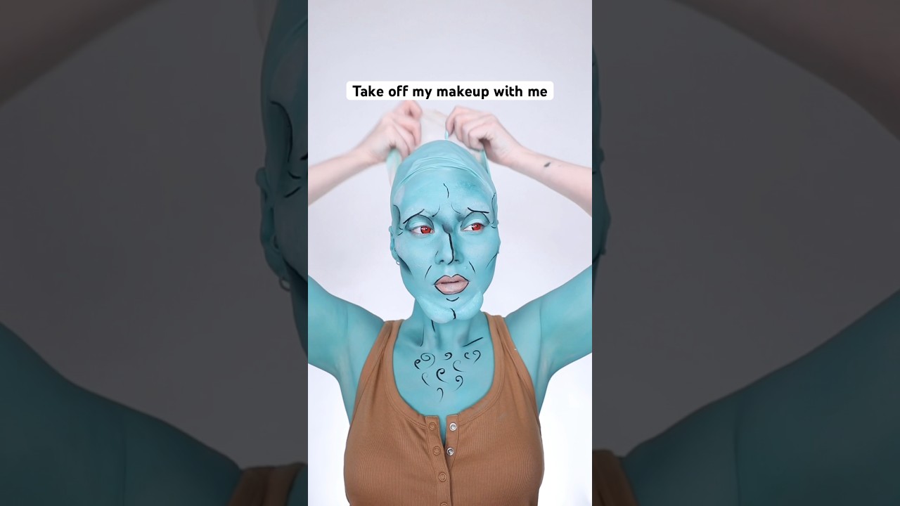 Take off my ✨ Handsome ✨ makeup with me #makeup #halloween #halloweenwithshorts